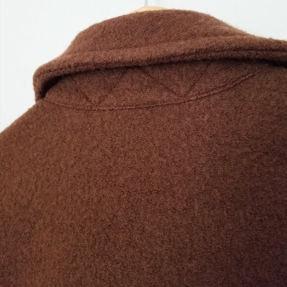 Aritzia Wilfred Free 100% Merino Wool The Ganna Shirt Jacket Shacket XXS Brown - Picture 12 of 16